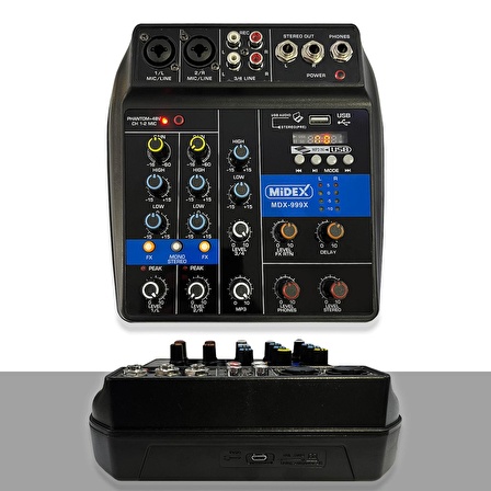 Midex MX-2020 Solo Mix Condenser Mikrofon ve Kayıt Mixer Seti